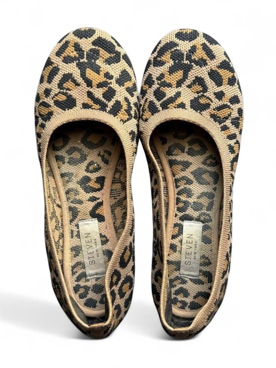 Steven New York Shoes - Steven New York Leopard Print Knit Ballet Flats Size 7.5